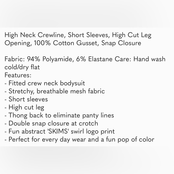 SKIMS Mesh bodysuit Raspberry Swirl medium NWT - Picture 7 of 8